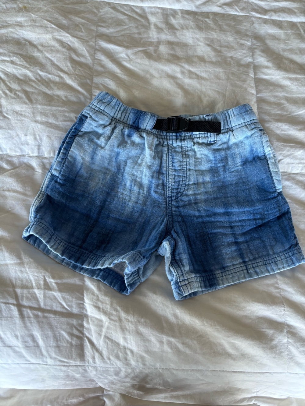 Wonder Nation Boys 6-7 Blue Cotton Shorts Pockets Elastic waist